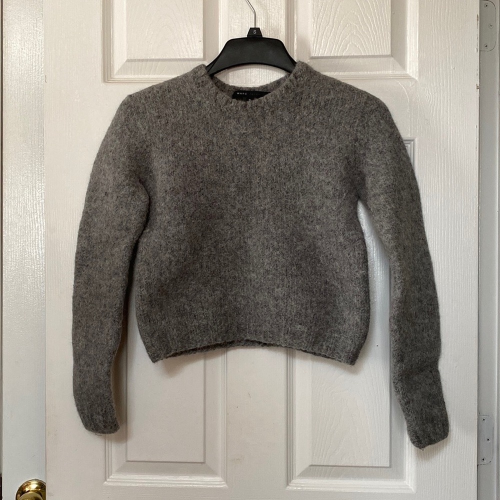 Marc Jacobs Grey Crew Neck Wool Alpaca Sweater